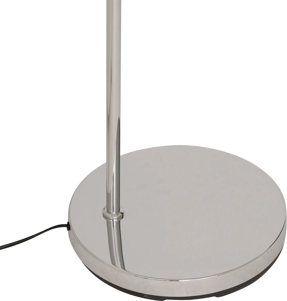 Lampa podłogowa łukowa FLORIS, metalowa, srebrna, 177 cm