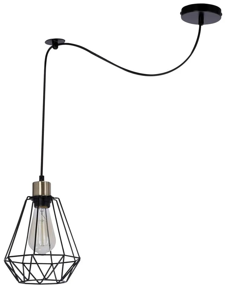 Czarna metalowa lampa wisząca 100x19 cm Primo – Candellux Lighting
