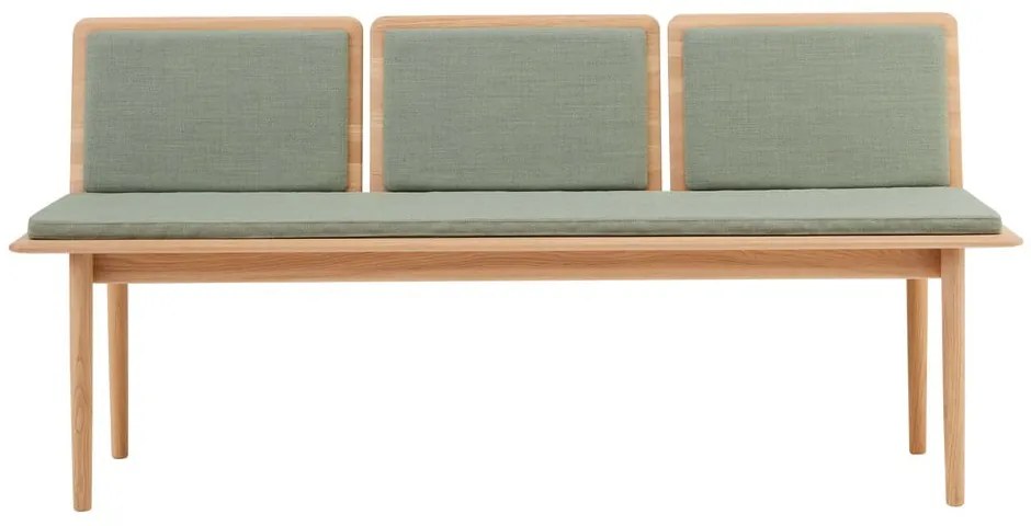 Jasnozielono-naturalna wełniana ławka Elba – Hammel Furniture