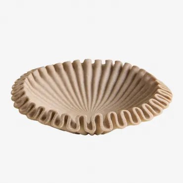 Miseczka Dekoracyjna Z Żywicy Irente Marrón Arena Claro & Ø30 Cm - Sklum