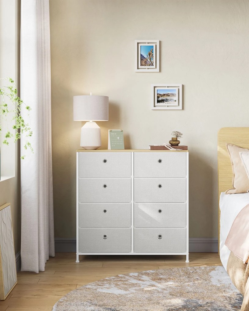 Komoda z szufladami TRENILO 80x81,5 cm, dąb/biała