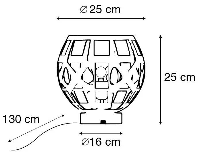 Industrialna lampa stołowa czarna - BobbyPrzemysłowy Oswietlenie wewnetrzne