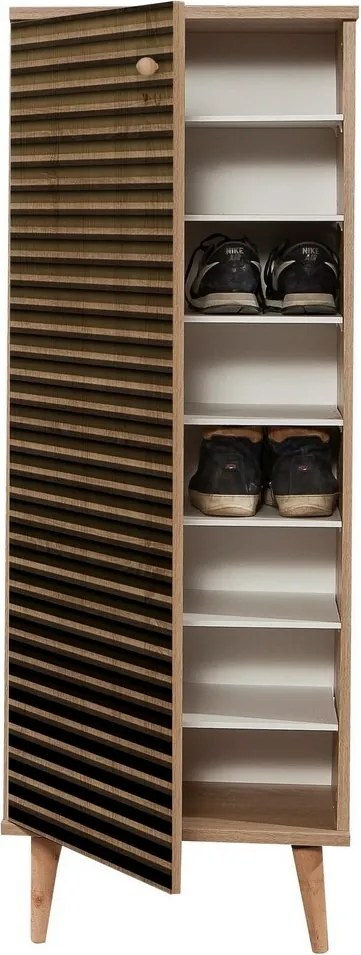 Szafka na buty Mega Sonoma Oak Stripes