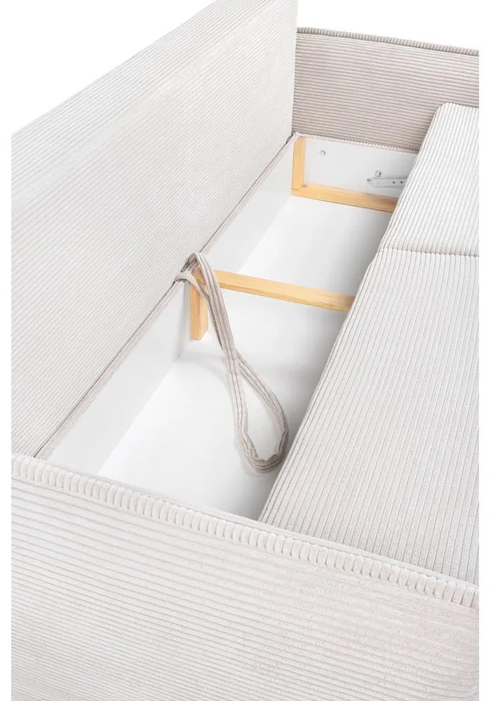 Beżowa sztruksowa rozkładana sofa 218 cm Tori – Bonami Selection