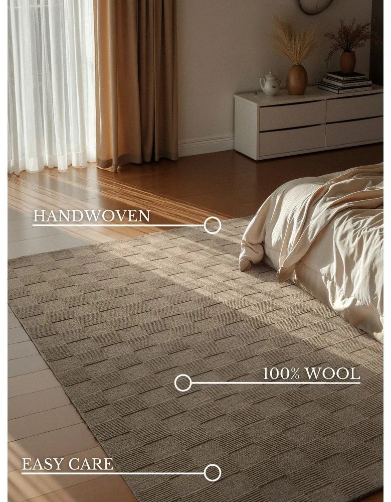 Beżowy wełniany dywan tkany ręcznie 160x230 cm Scala – Villeroy&Boch