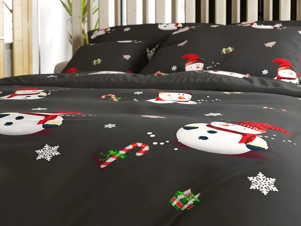 PrzytulneMieszkanie.pl PrzytulneMieszkanie.pl Pościel z mikrofibry BIAŁY BAŁWAN czarna Rozmiar pościeli: 70 x 80 cm | 140 x 200 cm