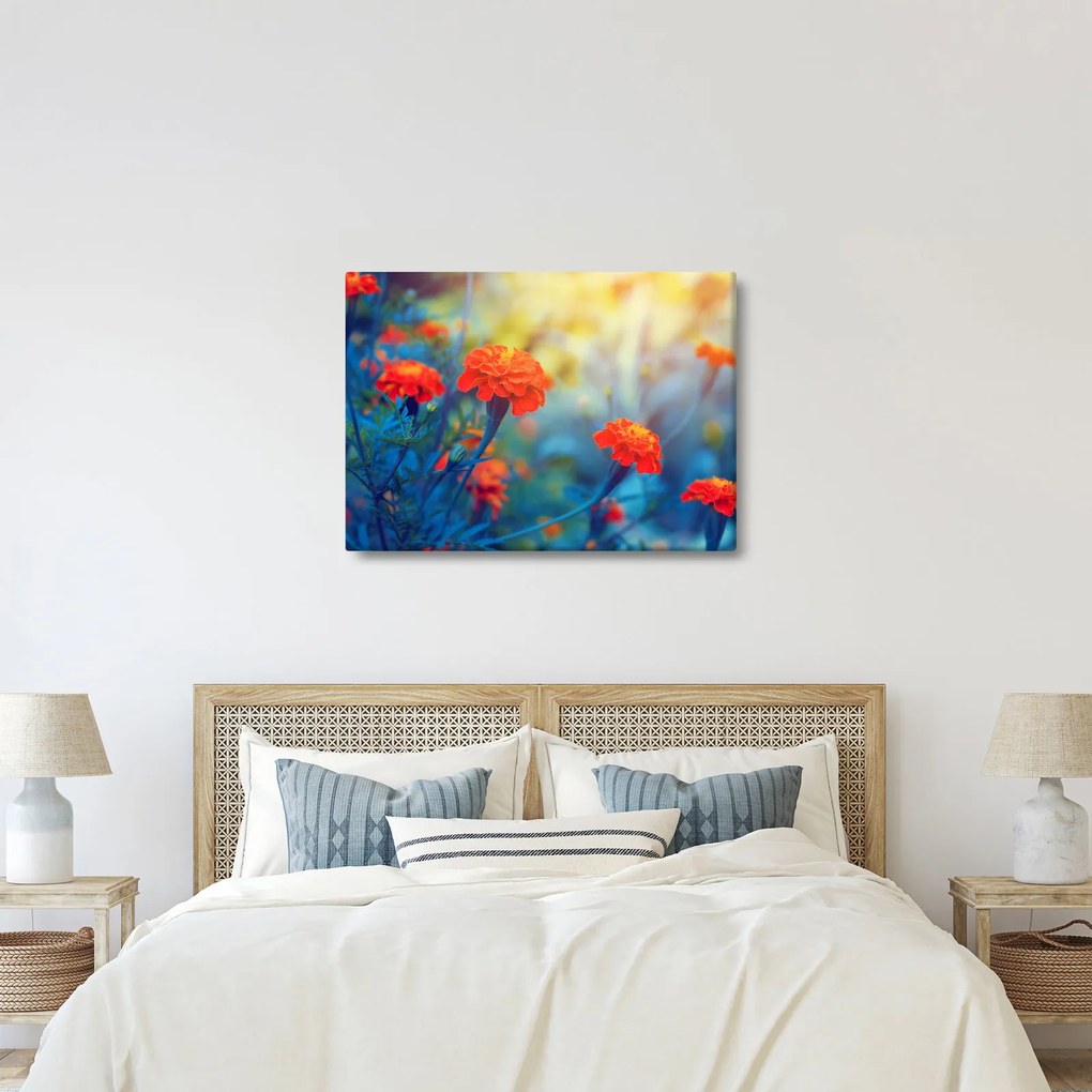 Obraz - Pomarańczowe kwiaty (70x50 cm)