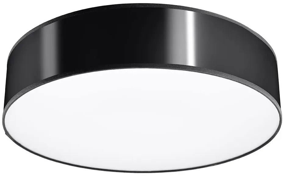 Czarny okrągły plafon sufitowy - EXX215-Vati