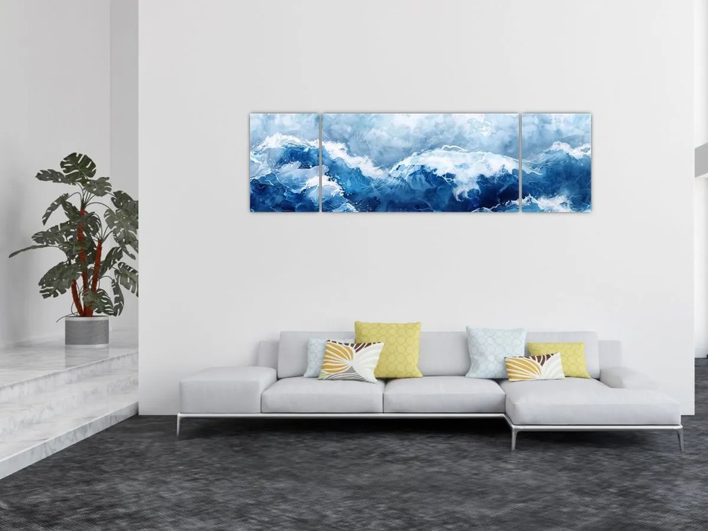 Obraz - Ilustracja przedstawiająca morze (170x50 cm)