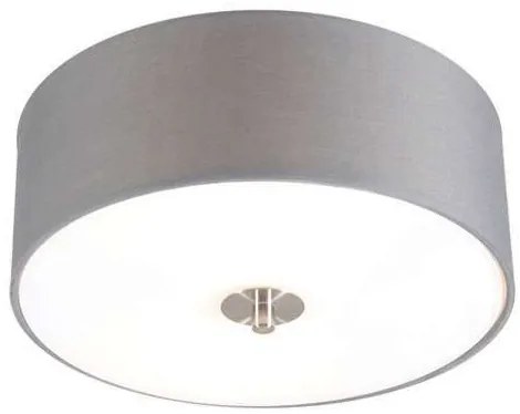 Rustykalna lampa sufitowa szara 30 cm - Drum
