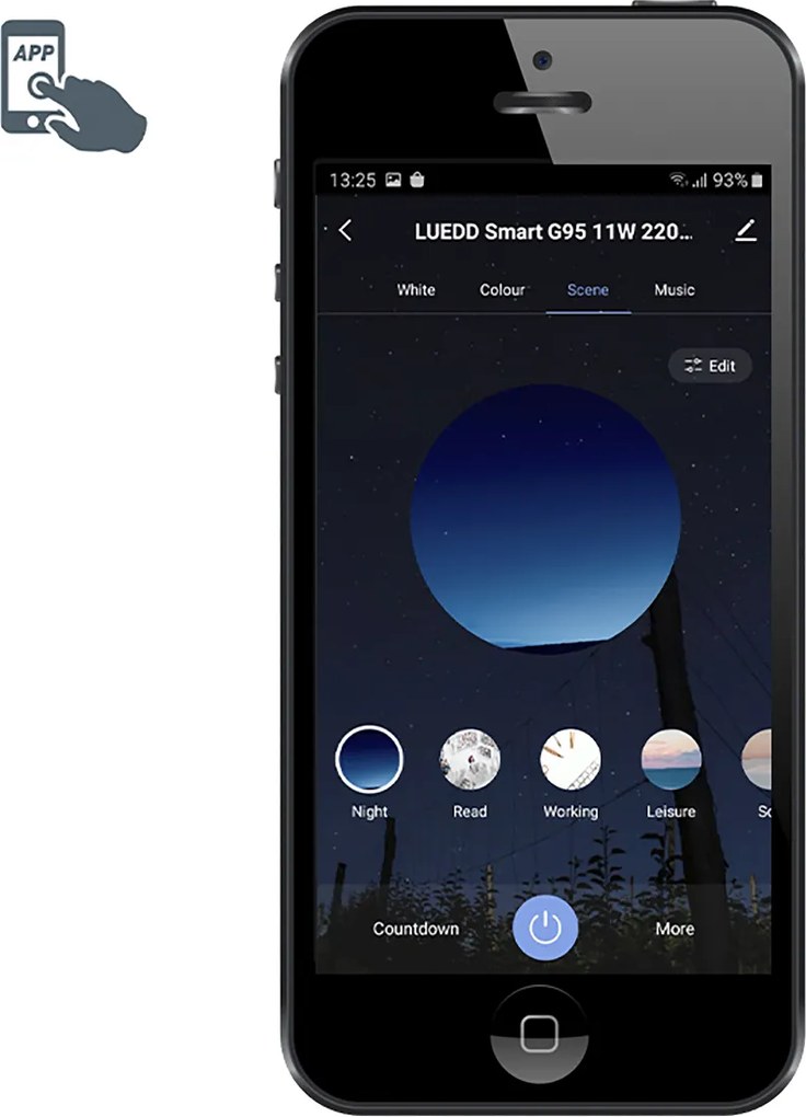 Zestaw 3 inteligentnych żarówek LED E27 A60 matowe RGBW 8,5W 806lm 2700K