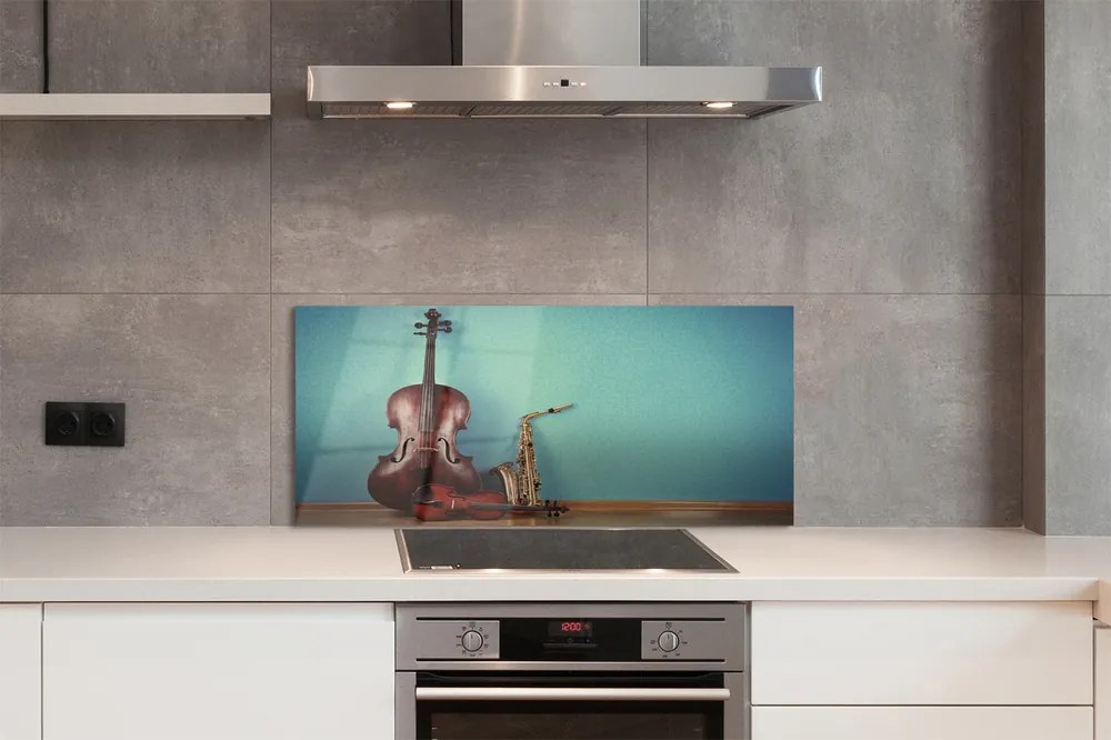 Szklany Panel Duet: Skrzypce i Trąbka