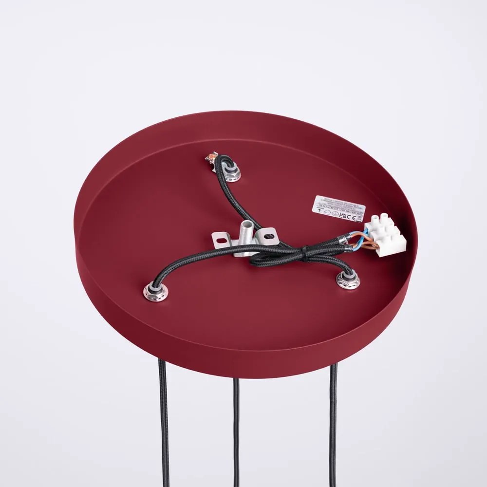 Bordowa lampa wisząca ze szklanym kloszem ø 25 cm Orbital – Nice Lamps