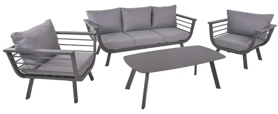 Ogrodowy komplet mebli wypoczynkowych z aluminiową konstrukcją Garden Pleasure Elia