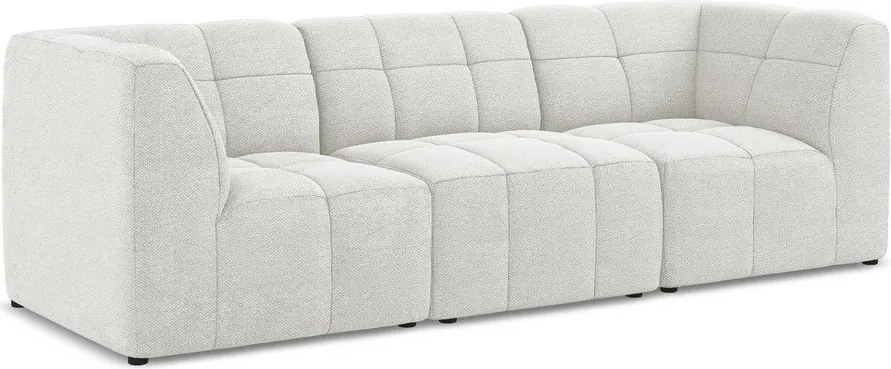 Biała sofa z materiału bouclé 255 cm Aloha – Makamii