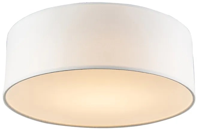 Lampa sufitowa biała 30 cm z LED - Drum LED