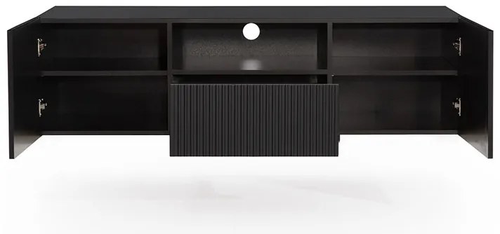 Szafka RTV wisząca Nicole 150 cm - czarny mat