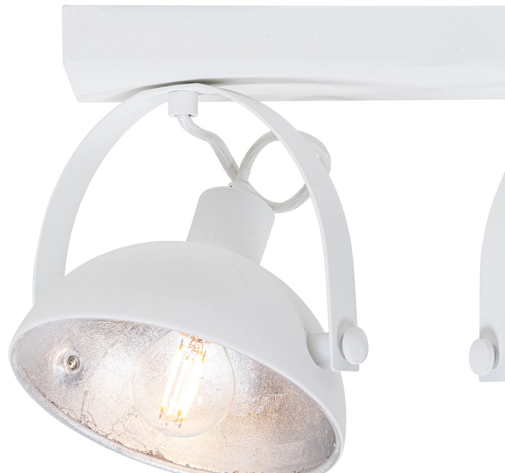 Industrialna lampa sufitowa biała ze srebrnym 3-punktowym oświetleniem regulowanym - MagnaxPrzemysłowy Oswietlenie wewnetrzne