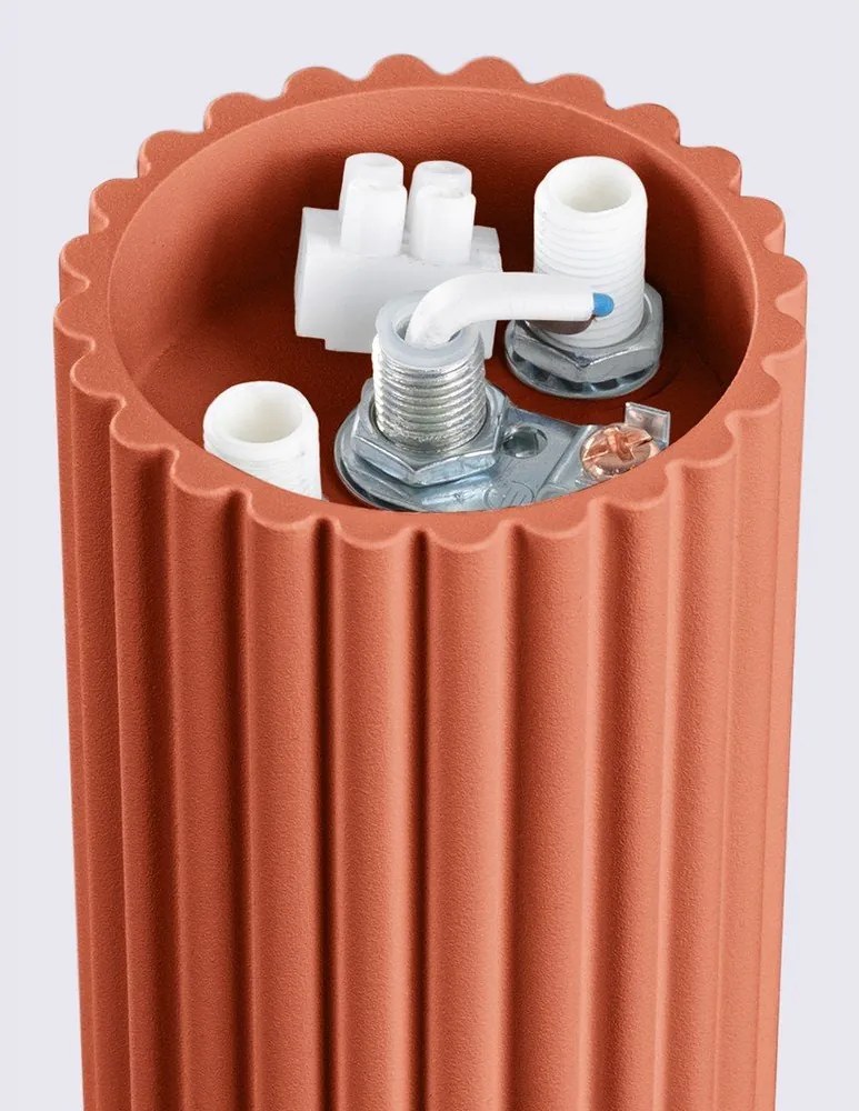 Pomarańczowa lampa sufitowa ze szklanym kloszem ø 12 cm Orbital – Sollux