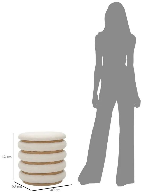 Ozdobna pufa okrągła DAMASCO, Ø 40 cm