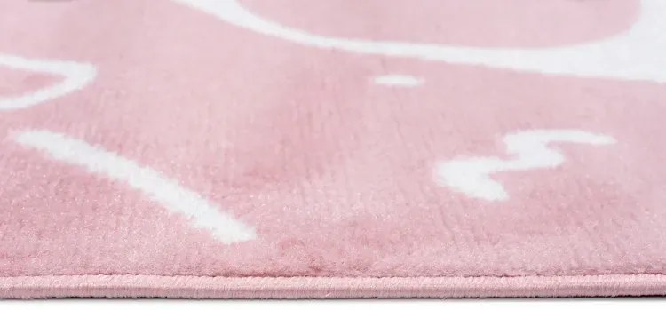 Różowy dywan z pandą do pokoju dziecięcego K3-F93