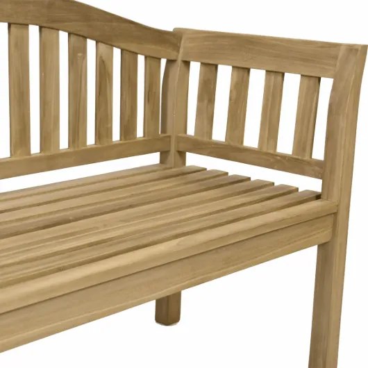 Ławka ogrodowa z drewna teakowego 2-osobowa, ręcznie robiona