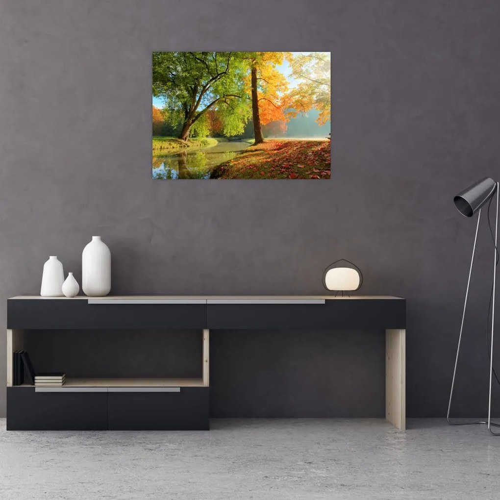 Obraz - Spokojny jesienny krajobraz (70x50 cm)