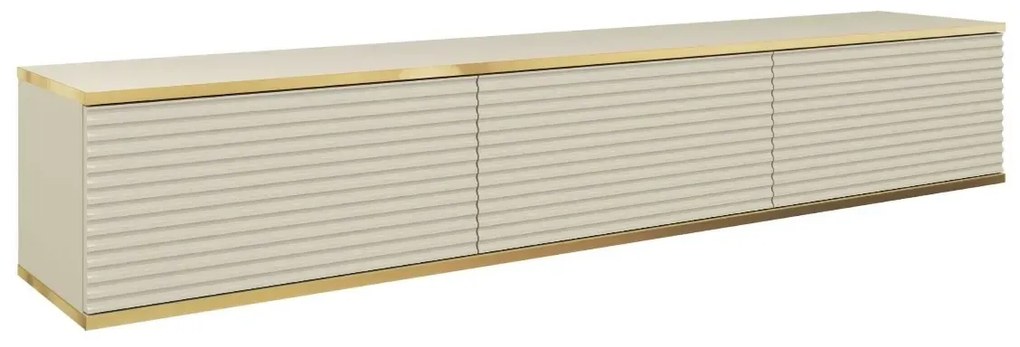 Szafka RTV KARL 3D 175cm wisząca/stojąca kaszmirowy mat PIASKI Meble