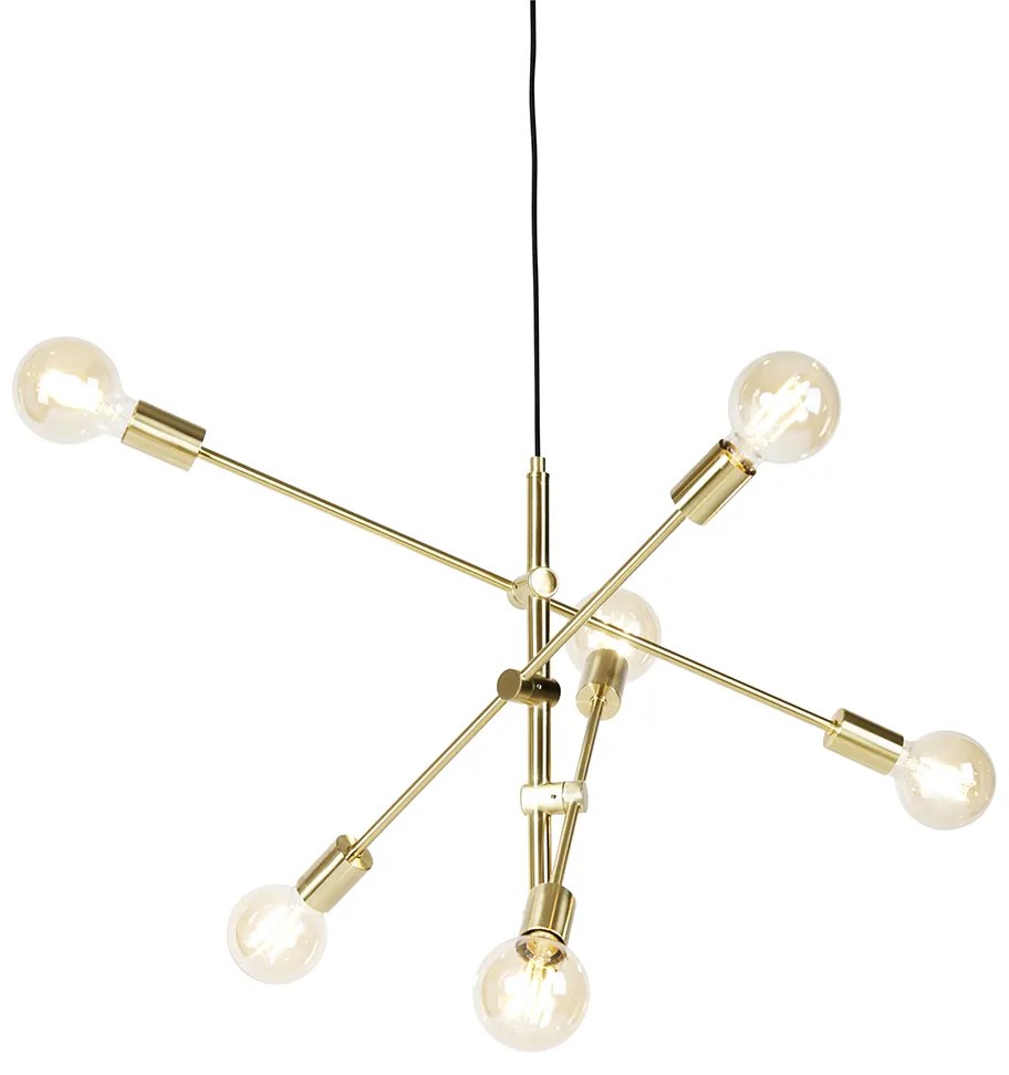 Inteligentna lampa wisząca mosiężna 6-światłowa z WiFi G95 - Sydney