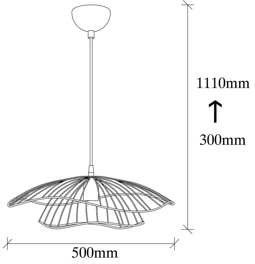 Lampa wisząca w kolorze miedzi ø 50 cm Tel – Opviq lights