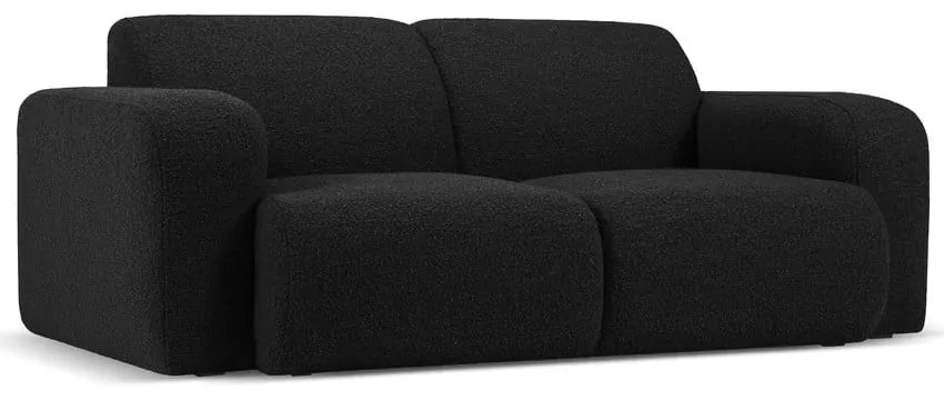 Czarna sofa z materiału bouclé 170 cm Molino – Micadoni Home