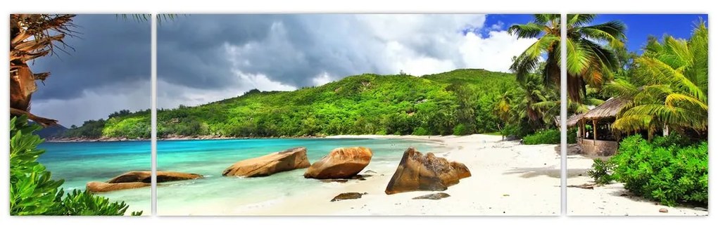 Obraz - Seszele, Takamaka beach (170x50 cm)