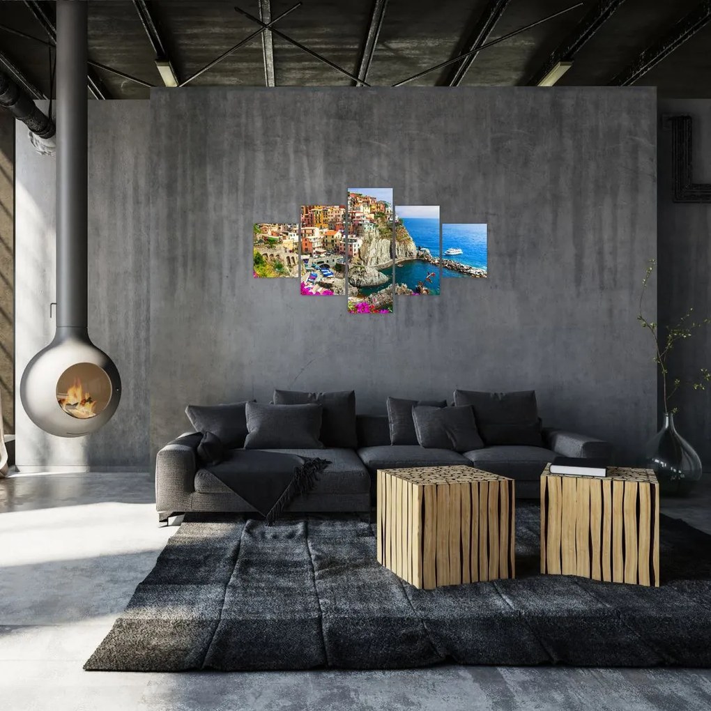 Obraz - Włoska wioska Manarola (125x70 cm)