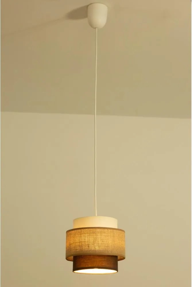 Brilagi - Lampa wisząca na przewodzie RESNA 1xE27/60W/230V, średnica 20 cm, beżowa/czarna