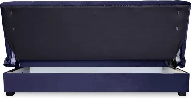 Sofa z Funkcją Spania SIGMA Rozkładana Wersalka Dwuosobowa Granatowa Nowoczesna do Salonu