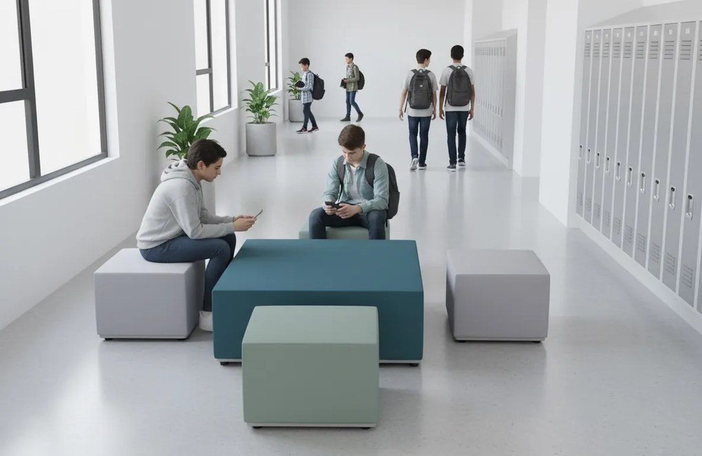 Szkolna pufa prostokątna Tobo 60 cm