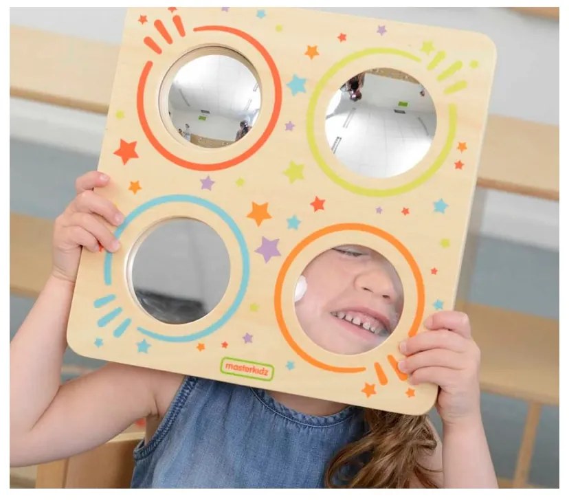 Masterkidz sensoryczna tablica lustra i soczewki zakrzywienia obrazu montessori