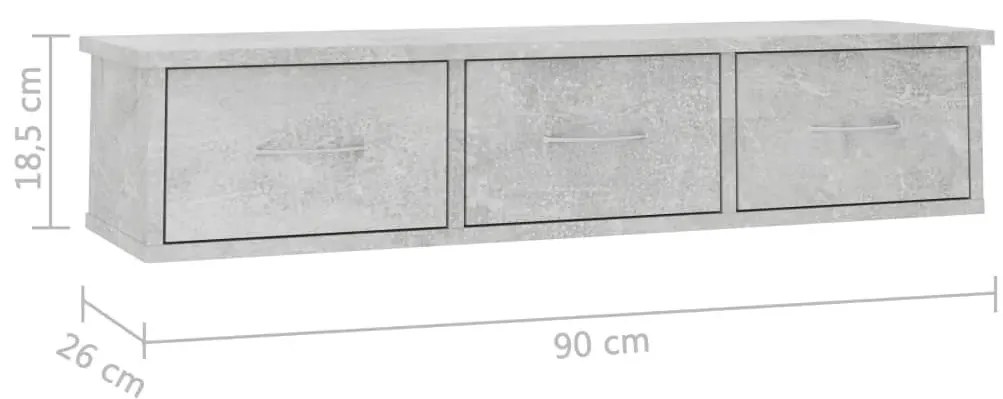 Półka ścienna z szufladami W3-P13