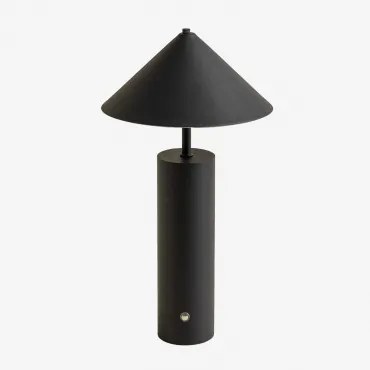 Bezprzewodowa Lampa Stołowa Led Do Użytku Zewnętrznego Z Żelaza Mayra Czarna - Sklum