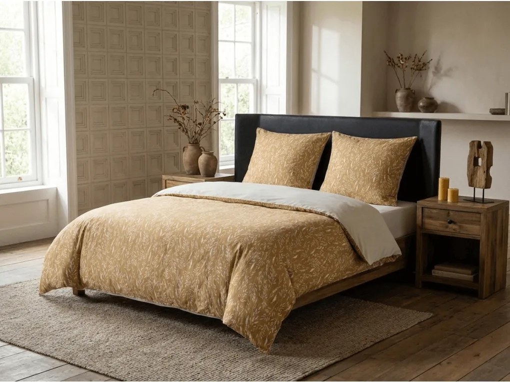 PrzytulneMieszkanie.pl PrzytulneMieszkanie.pl Pościel z mikroflanelu KOSTAR żółta Rozmiar pościeli: 70 x 90 cm | 140 x 200 cm