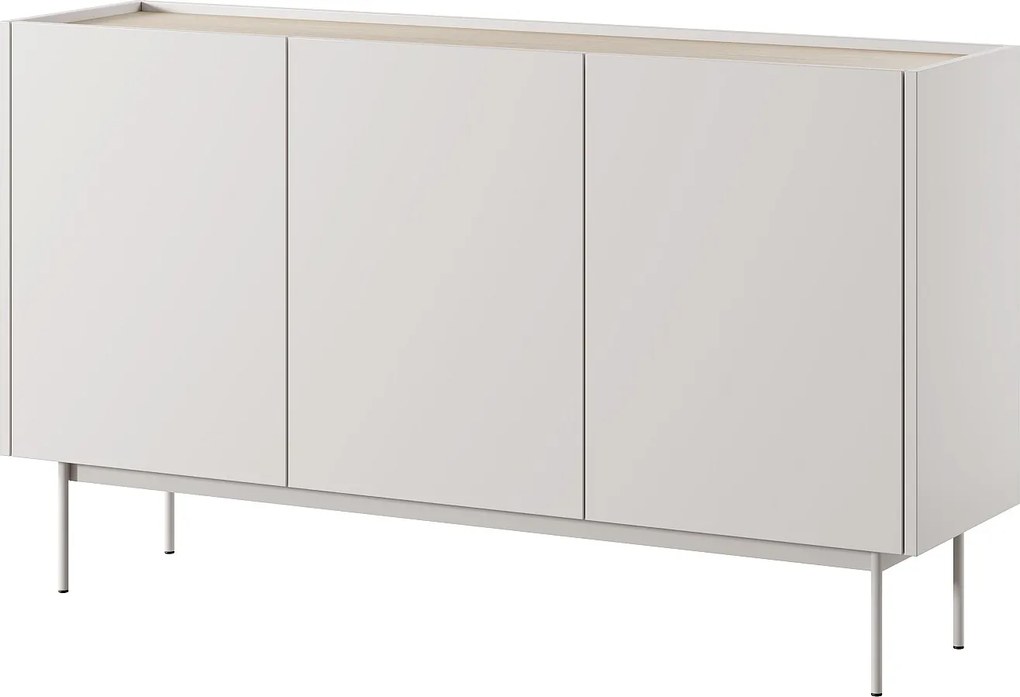 Komoda: Kaszmir, Blat: Dąb Linea, 144 x 83 x 37 cm