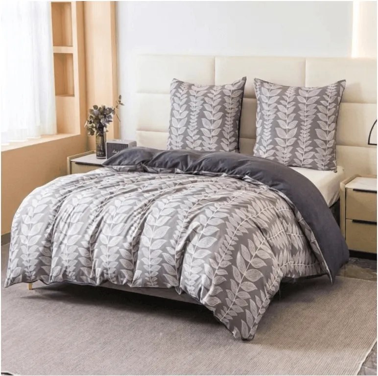 PrzytulneMieszkanie.pl PrzytulneMieszkanie.pl Pościel z mikroflanelu KAVOLO szara Rozmiar pościeli: 70 x 90 cm | 140 x 200 cm