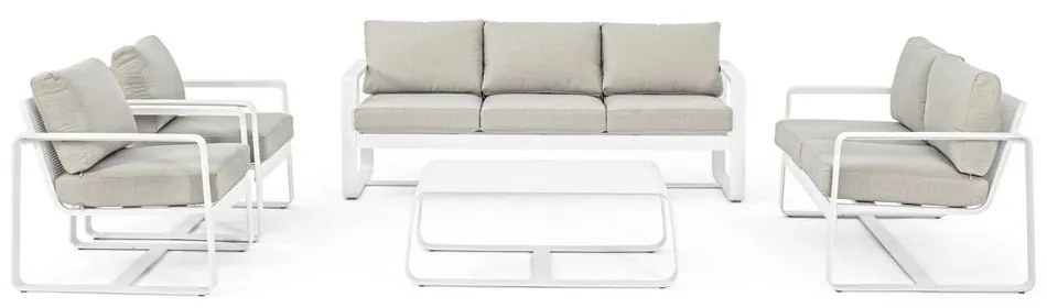 Biała aluminiowa sofa ogrodowa Merrigan – Bizzotto