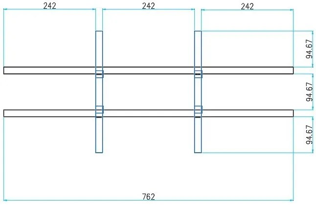 Regał sortujący PRIMO WOOD, 800 x 420 x 1781 mm, 45 przegród, orzech