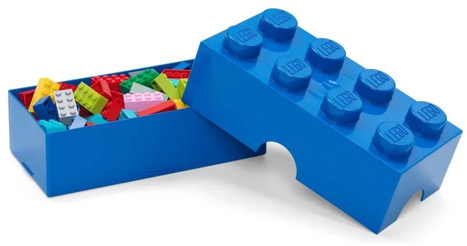 Niebieski plastikowy pojemnik dziecięcy 20x10x7 cm – LEGO®