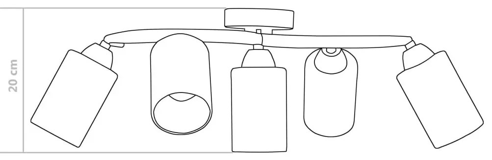 Ceramiczna lampa sufitowa z podłużnymi kloszami - EX213-Meliva