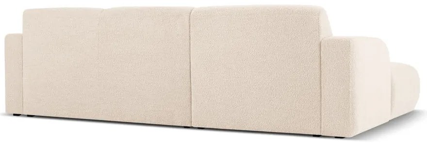 Beżowy narożnik z materiału bouclé (lewostronny) Molino – Micadoni Home