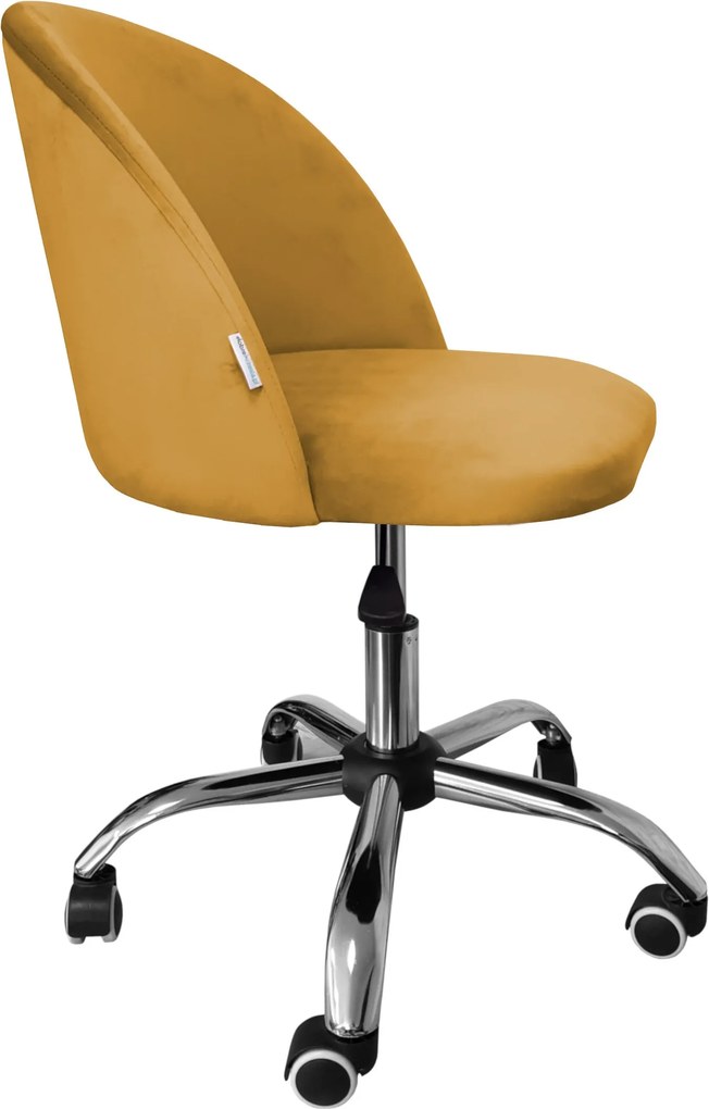 Fotel obrotowy COLIN krzesło biurowe fotel ergonomiczny do biurka : Kolor Stelaża - Chrom, Kolor tkaniny - VELVET - MG15, Typ siedziska - Siedzisko obrotowe 360°, Typ tkaniny - Velvet