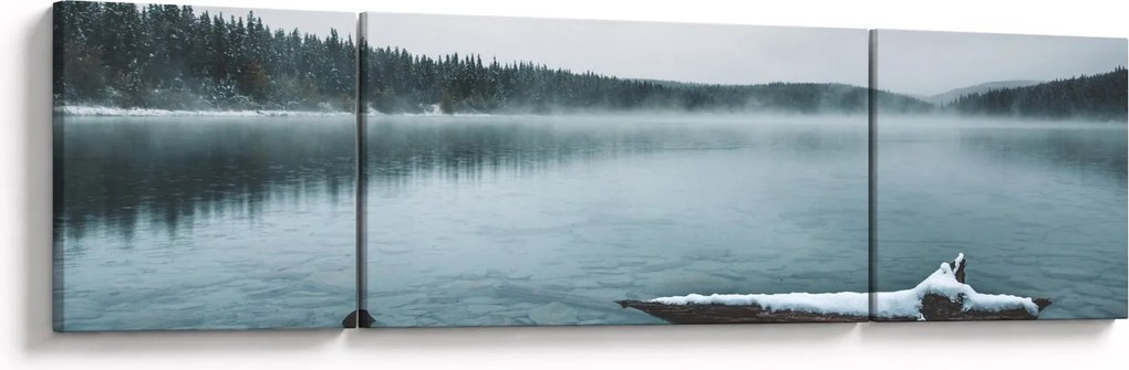 Obraz - lodowe nordyckie jezioro (170x50 cm)