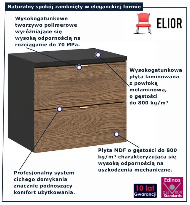 Wisząca szafka pod umywalkę nablatową Z2-G67
